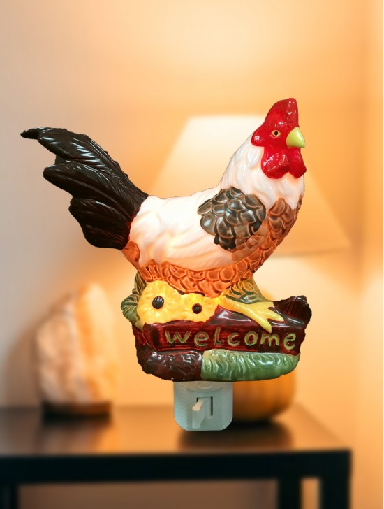 Rooster Night Light with Gift Box